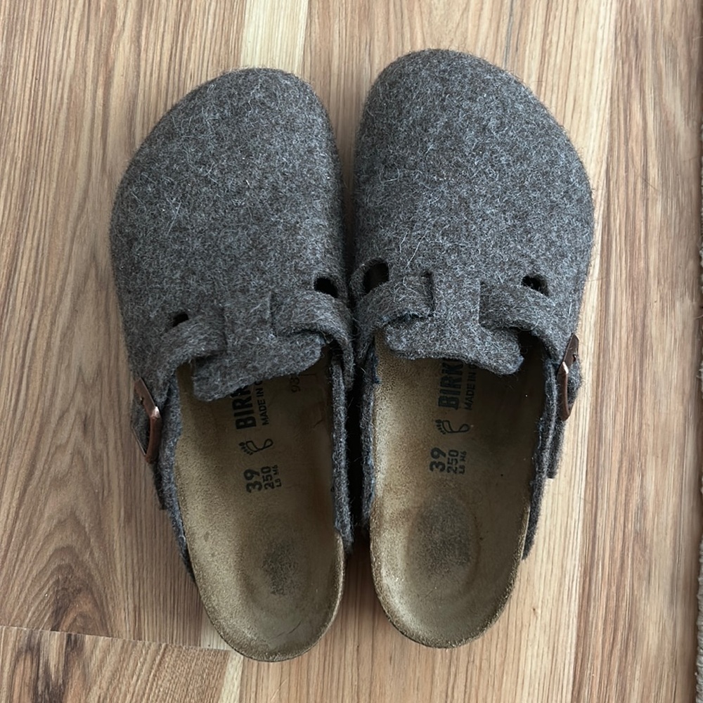 Birkenstock Boston wool clogs
